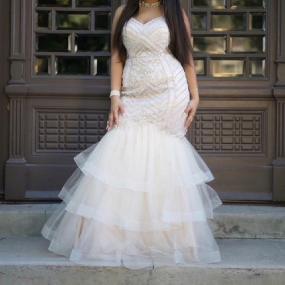 Rhinestone prom dress